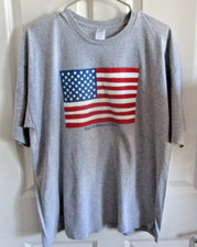 Made in America 2015 American Flag Short Sleeve T-Shirt Grey Sz. 2XL