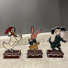 Statuette in Peltro Smaltato Lotto da 3 Made in Italy