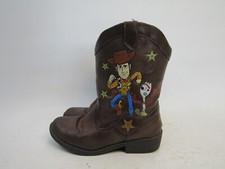Disney Toy Story Woody Little Kids Youth Size 12 Brown Zip Cowboy Boots