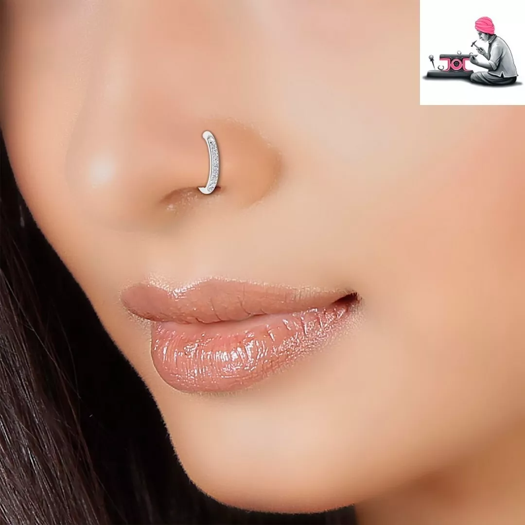 Ladies nose pin gold deals