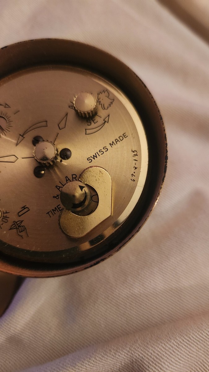 Vintage 1960's Tiffany & Co Swiss Made Manual Wind Travel Alarm