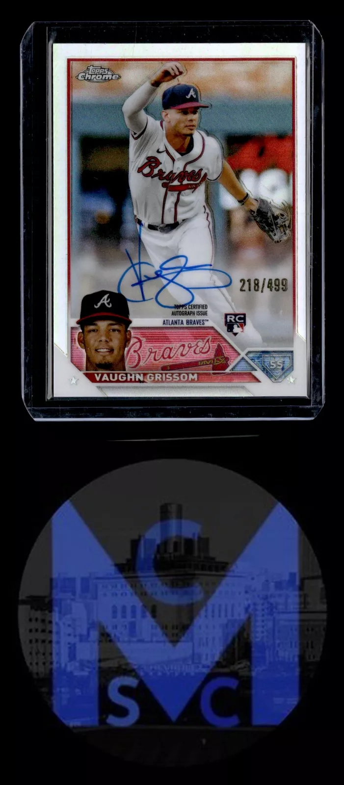 2023 Topps Chrome #RA-VG Vaughn Grissom Rookie Autographs Refractor #/499