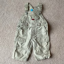 GYMBOREE OVERALLS, 3-6 MONTH, BEIGE, FIVE POCKET, ADJUSTABLE STRAPS, VINTAGE2000