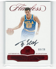 2017 Panini Flawless Collegiate Rookie Autograph Ruby #BRATL2 T.J. Leaf Auto /20