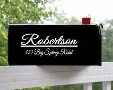 (2) Mailbox Stickers Letters Personalized Custom Address Numbers Name Decal   