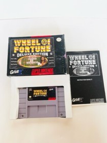 Super Nintendo Video Game vtg SNES box 1991 Wheel of Fortune Deluxe Edition NES