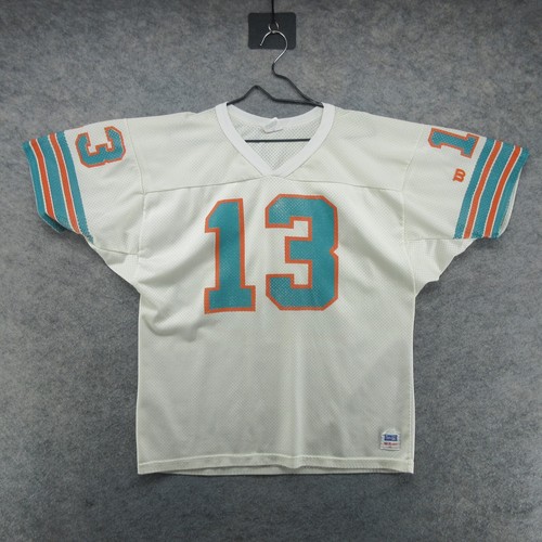 VTG Miami Dolphins Jersey Mens XL White 13 Dan Marino Wilson Made in USA 80s 90s