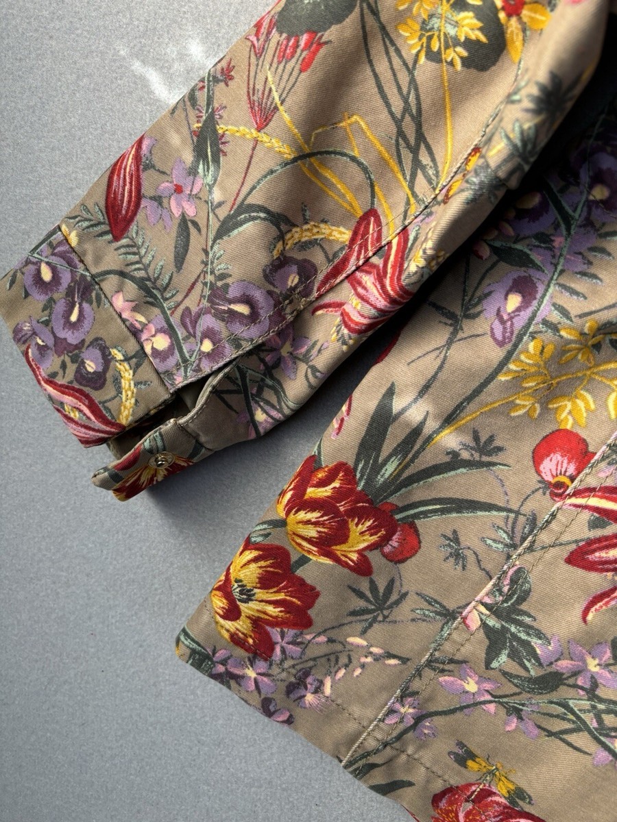 H＆M ジャケット H&M Women's Jacket 8 Multicolor Floral Zip Up Snap Pockets