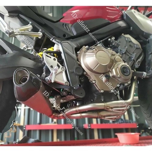 Slip For Honda CBR650R/F CB650R/F Exhaust Header Link Pipe 51mm Muffler Baffle - Picture 2 of 12