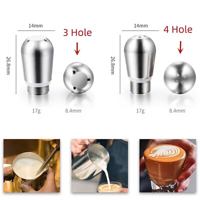 3/4 Loch Edelstahl Dampfdüse für AIBO NOVA ROCKET Kaffeemaschine Ersetzen Silber