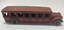 ANTIQUE 1920s FAGEOL ARCADE TOY CAST IRON COACH BUS 8"