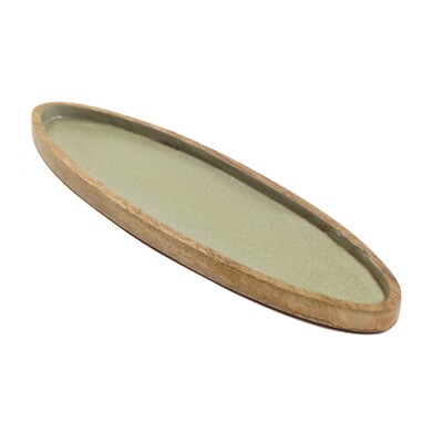 Wooden Printed Plates Kitchen Food Serving Tray Cracked Pattern Wood Platters