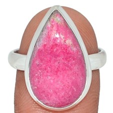 Pink Thulite 925 Sterling Silver Ring - Size 9.75