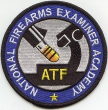 ATF NATIONAL FIREARMS EXAMINER ACADEMY Washington DC colorful POLICE PATCH