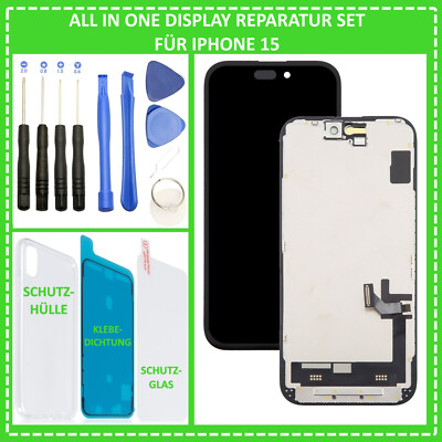 Display Set für iPhone 15 Bildschirm HD LCD 3D Touch Screen OLED Front 6,1''