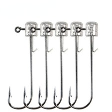 20 Pack NED Rig Jig Heads Fishing Hook Weedless Long Shank Secondary Hook 2g-14g