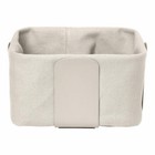 Blomus Brotkorb Desa S, Stofftasche im Gestell, Korb, Stahl, Baumwolle, Moonbeam