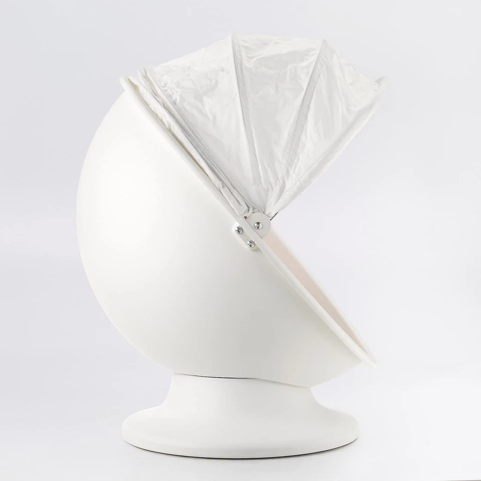 IKEA PS LÖMSK Kids Swivel Pod Chair, White/Red(Orange) - Image 4 of 4