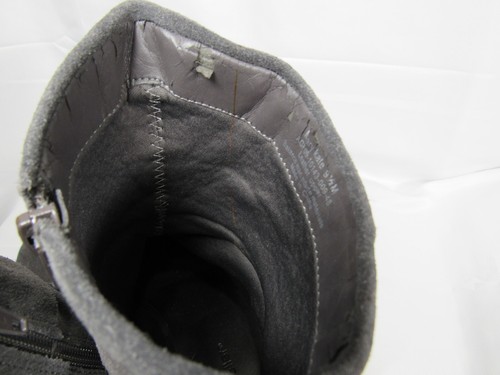 Andrew Geller Mary Kate Boots Womens 9 Gray Suede Wedge Booties Cold Square Toe - Picture 9 of 11