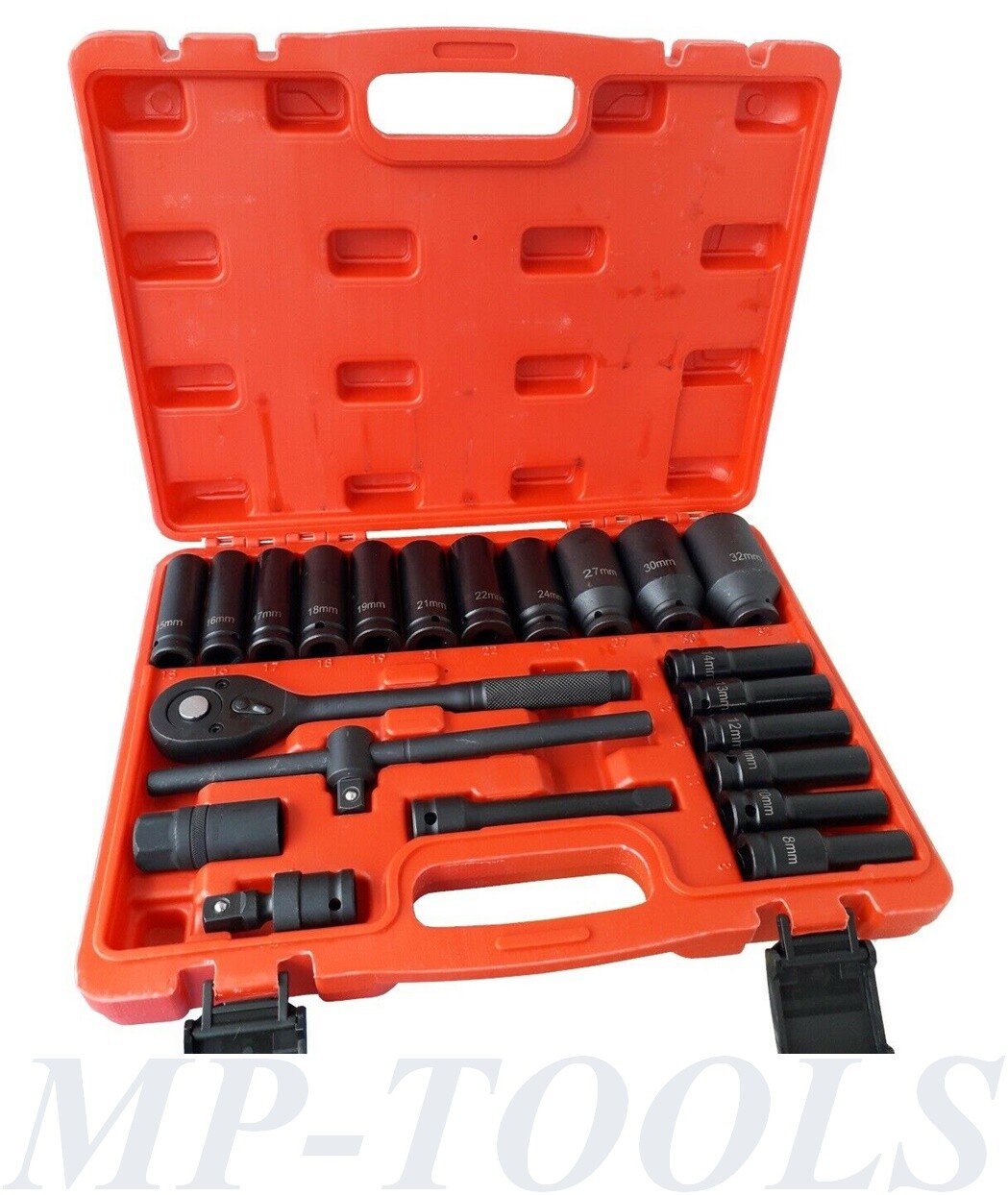 SET 22 BUSSOLE BOCCOLE 1/2 ESAGONALI DA 8 A 32 CON CRICCHETTO...