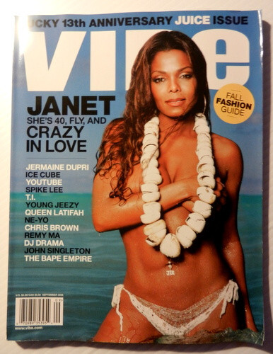 JANET JACKSON Vibe Magazine Sept 2006 HOT & SEXY BEACH LAYOUT Hip Hop R&B etc.