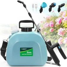 Battery Powered Sprayer 2 Gallon, Upgraded Powerful Electric Garden Sprayer