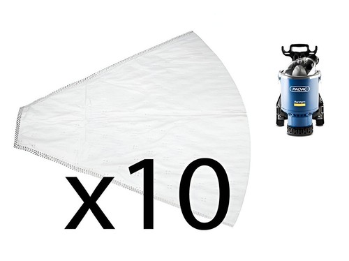 10 x Synthetic Dust Bags for Pacvac Superpro 700 Series Backpack Vacuums - Picture 2 of 3