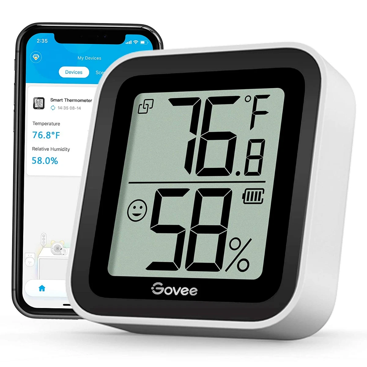 Govee Bluetooth Hygrometer Thermometer, Wireless Thermometer, Mini