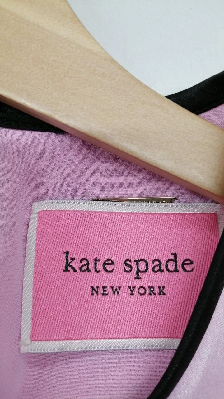 KATE SPADE Abito nero kate vanga rosa lunghezza 50 pollici