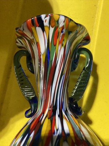 mundgeblasene Kunstglas Vase - Bild 2 von 9