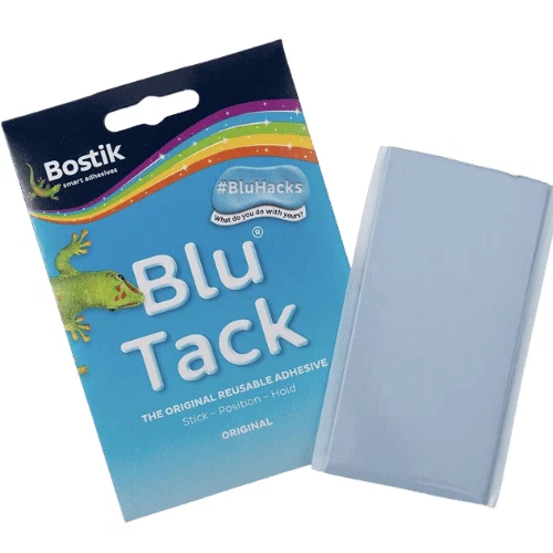 BOSTIK Blu Tack Sticky Re-usable Blue Tack Adhesive Putty Tac (Blue Blu Tac) Handy UK
