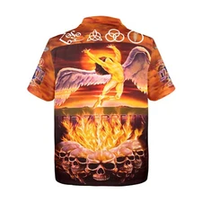 Hawaiian Button Shirt Rock Music.  Led Zeppelin. 21 back designs available