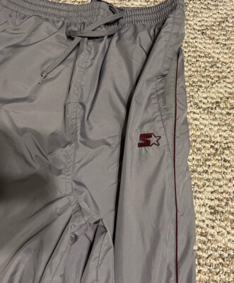 Vintage Starter Track Pants Mens Medium Gray Windbreaker