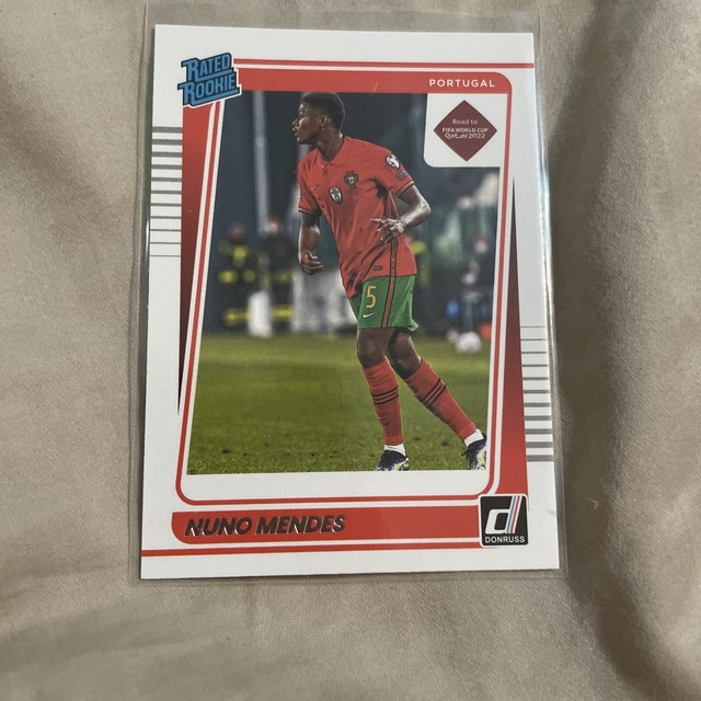 Nuno Mendes Rated Rookie Panini 2021-22 Donruss Soccer RTQ #192 Portugal Card