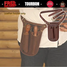 TOURBON Leather Scissor Belt Bag Electrician Holster Garden Florist Tool Pouch