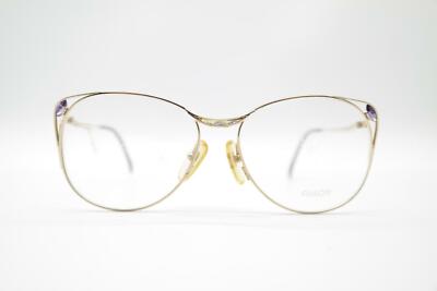Vintage Amor 465 466 Gold Violett oval Brille Brillengestell eyeglasses NOS