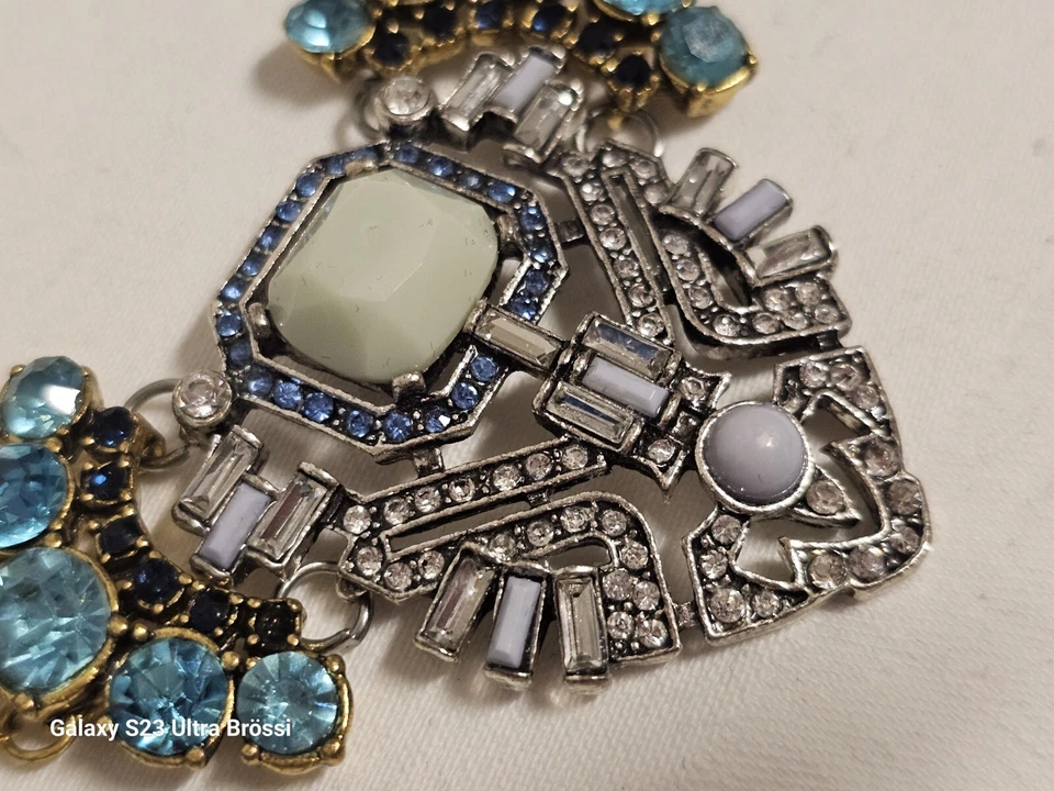 Lulu Frost for J.Crew Strass Collier Halskette Crystal Tropical Statement Sig. - Bild 2 von 4