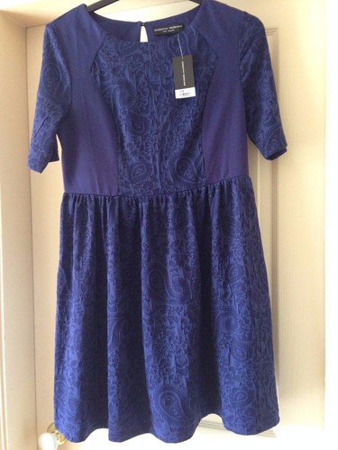 Robe Skater Dorothy Perkins Taille 20 - Crème Et Marine, Neuve Avec étiquettes