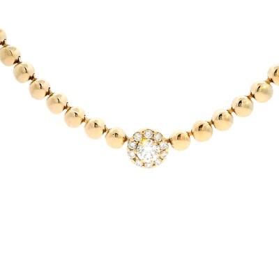 WEMPE Solitaire Collier 18K Roségold BY KIM Blu +Brillanten 42 cm