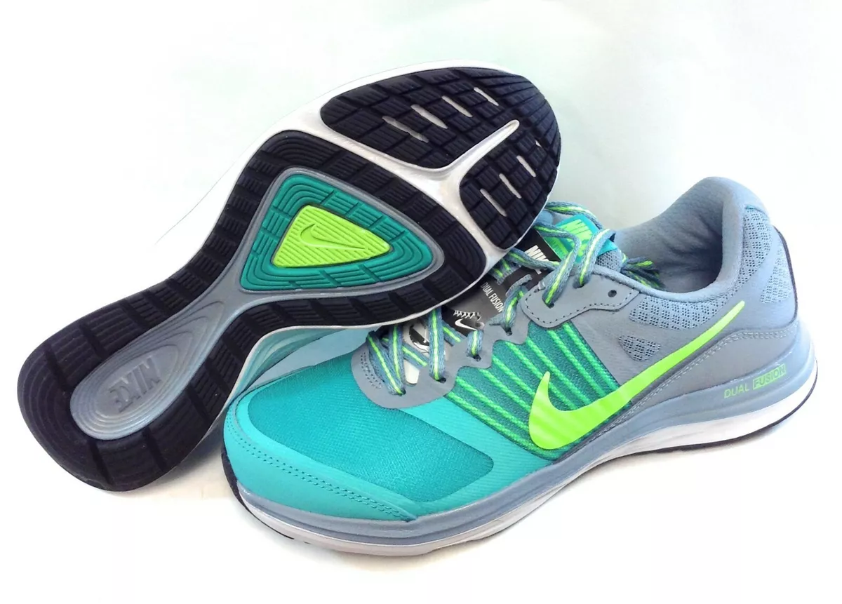 Womens Nike Dual Fusion X 709501 004 Grey Green Blue 2014 DS Sneakers Shoes