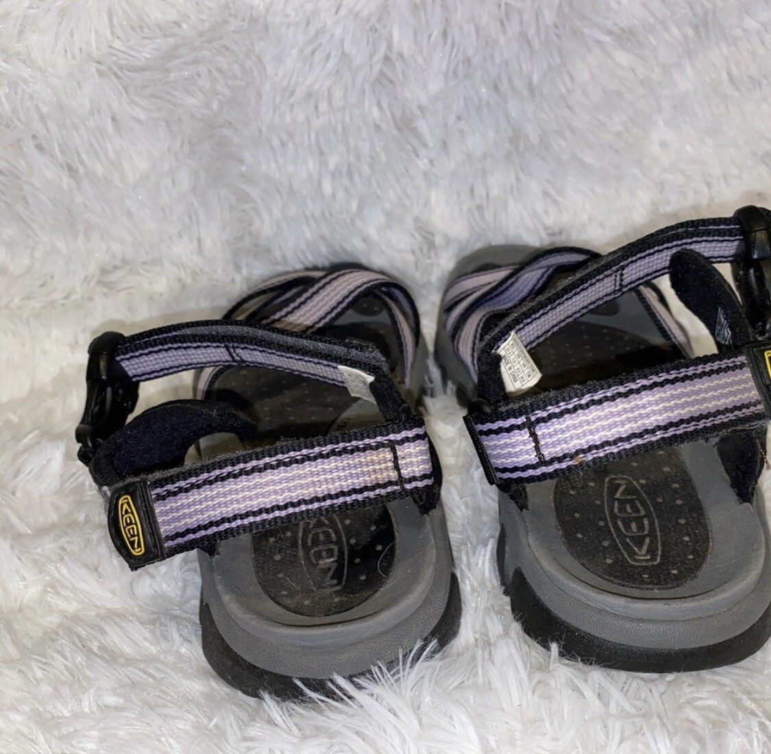 Sandali Keen carini viola lavanda a righe cinturino sportivi da passeggio scarpe 7