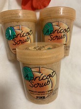 3 Pack Victoria Secret PINK Apricot Exfoliating Body Scrub Seeds  Shea 8 oz