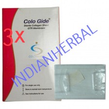 10 x DENTAL COLO GIDE STERILE COLLAGEN SHEET GTR MEMBRANE 10 X 15 mm Free Ship