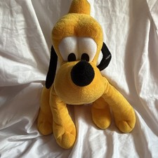 Disney Pluto Yellow Black Stuffed Animal Plush Medium with Tag 2019 Toy