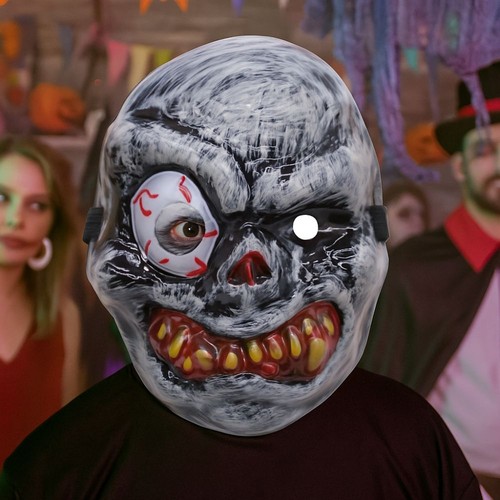 Eyed Scary Ghost Head Cover Scary Props Ghost Headwear Cosplay Event - Picture 9 of 11