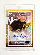 MINT #/50 AUTO GOLD PRECIOUS ELEMENTS 2021 Bowman Platinum Nick Gonzalez PIRATES