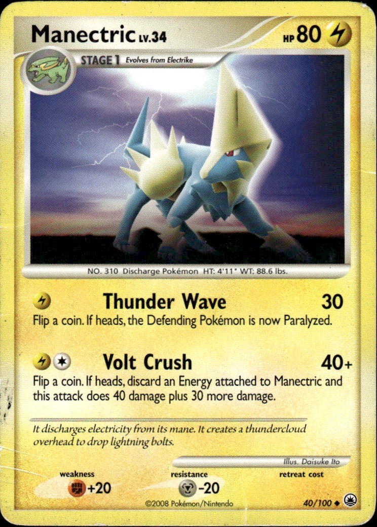 Manectric Uncommon Majestic Dawn 40/100 Lightning Normal Pokemon