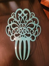 Large Turquoise Spanish Flamenco Hair Comb Peineta From SPAIN New