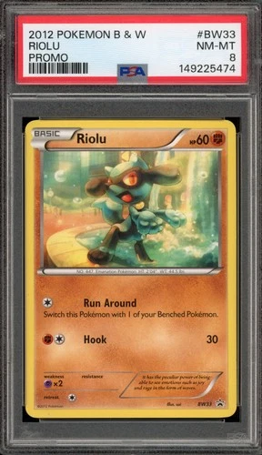 Pokemon Riolu Black & White Promo BW33 PSA 8