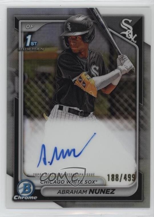 2024 Bowman Chrome Prospect Refractor 188/499 Abraham Nunez #CPA-ANZ Auto yj0